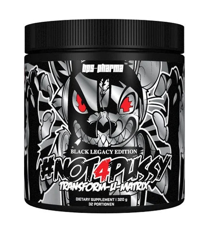 #NOT4PUSSY Transform U Matrix 320g-Pre Workout Booster-BPS-Pharma-Blue Killa Razz-Maniac-Sports