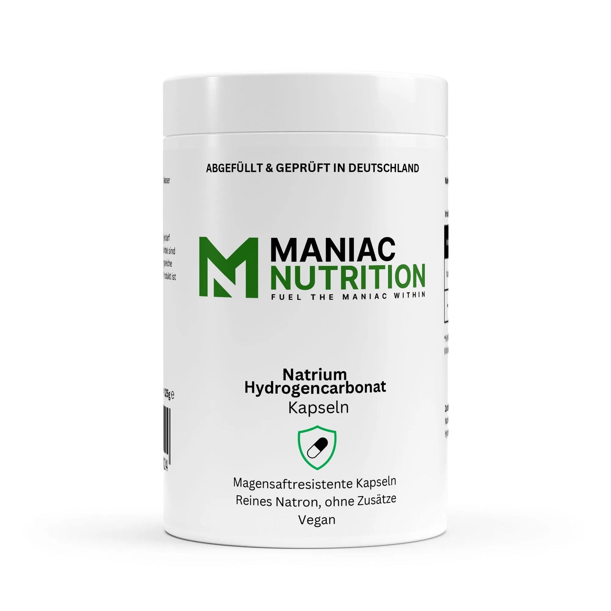 Natron Magensaftresistent 120 Kapseln-Mineralstoffe-Maniac Nutrition-Maniac-Sports
