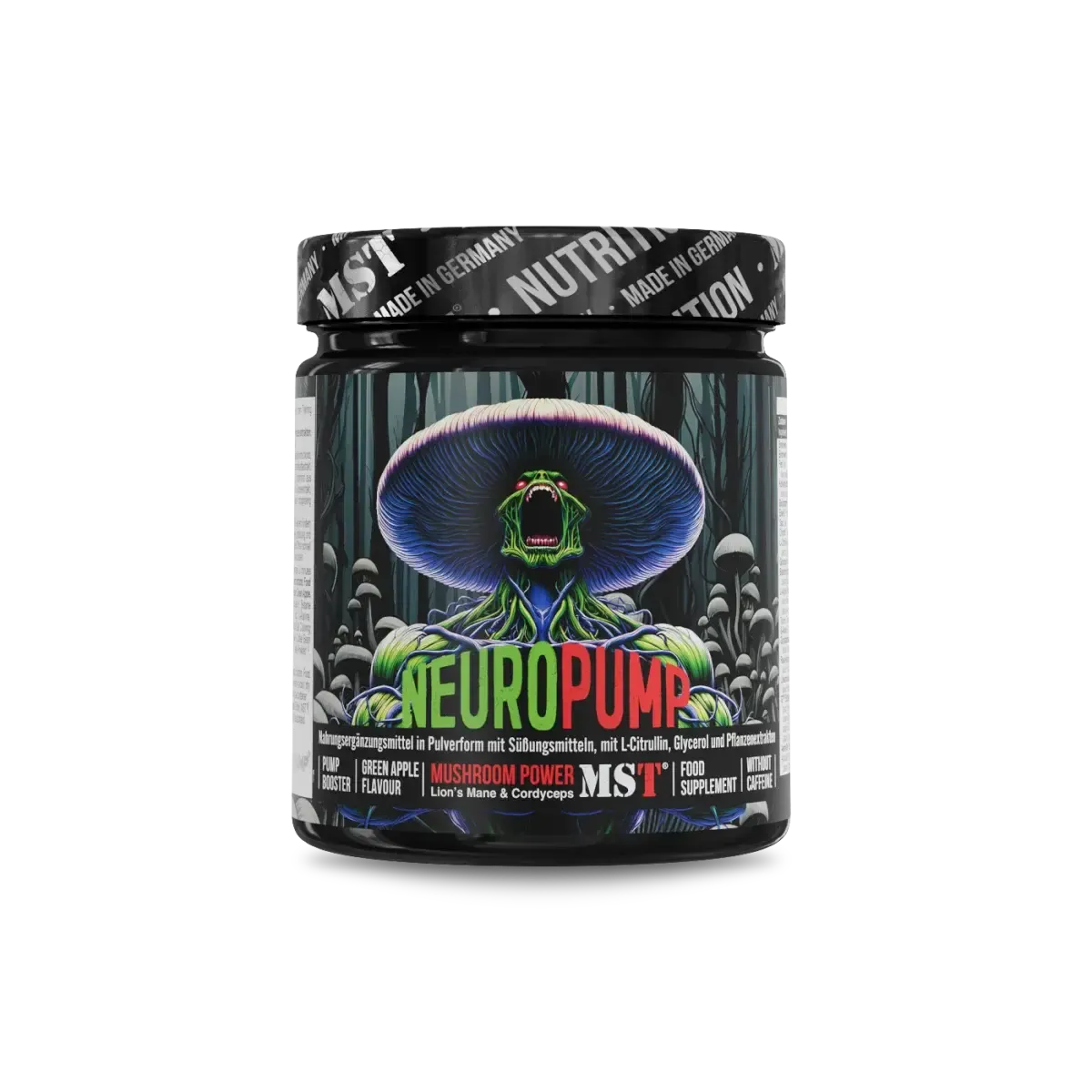 NeuroPump 300/500g-Pre Workout Booster-MST-300g-Green Apple-Maniac-Sports