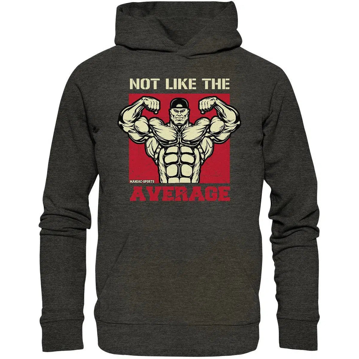 Not like the Average Hoodie-Hoodies-maniac-sports-Dark Heather Grey-XS-Maniac-Sports