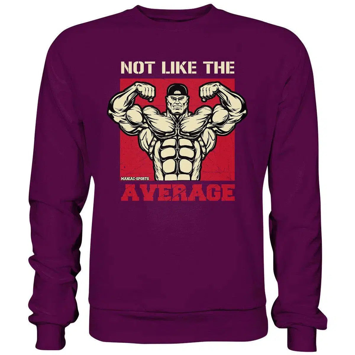 Not like the Average Sweatshirt-Sweatshirts-maniac-sports-Plum-S-Maniac-Sports