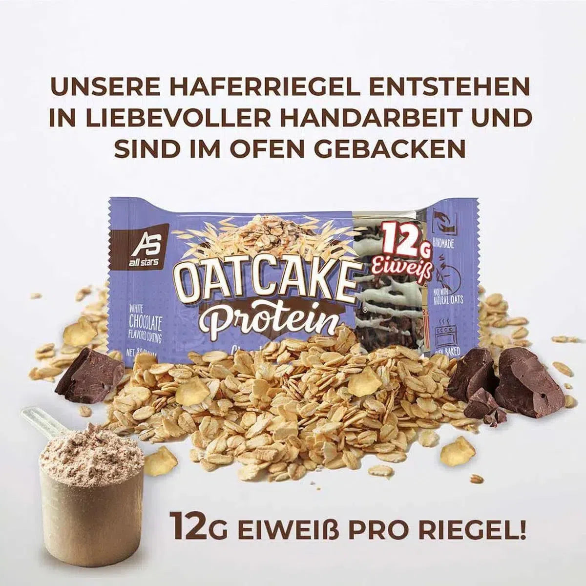 OATCAKE 12x Protein Bar-Proteinriegel-All Stars-Chocolate Caramel-Maniac-Sports