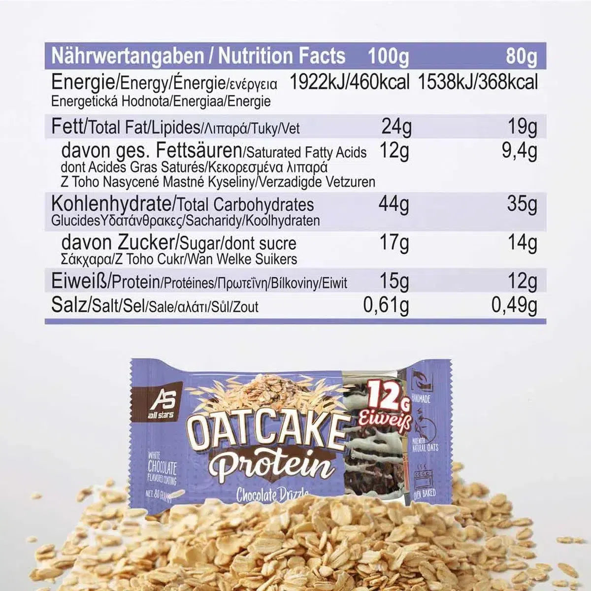 OATCAKE 12x Protein Bar-Proteinriegel-All Stars-Chocolate Caramel-Maniac-Sports