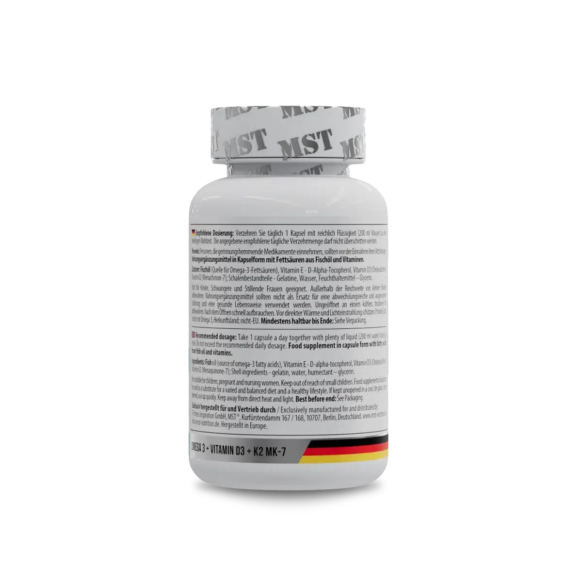 Omega 3 + D3 + K2 - 60 Kapseln-Omega 3-MST-Maniac-Sports