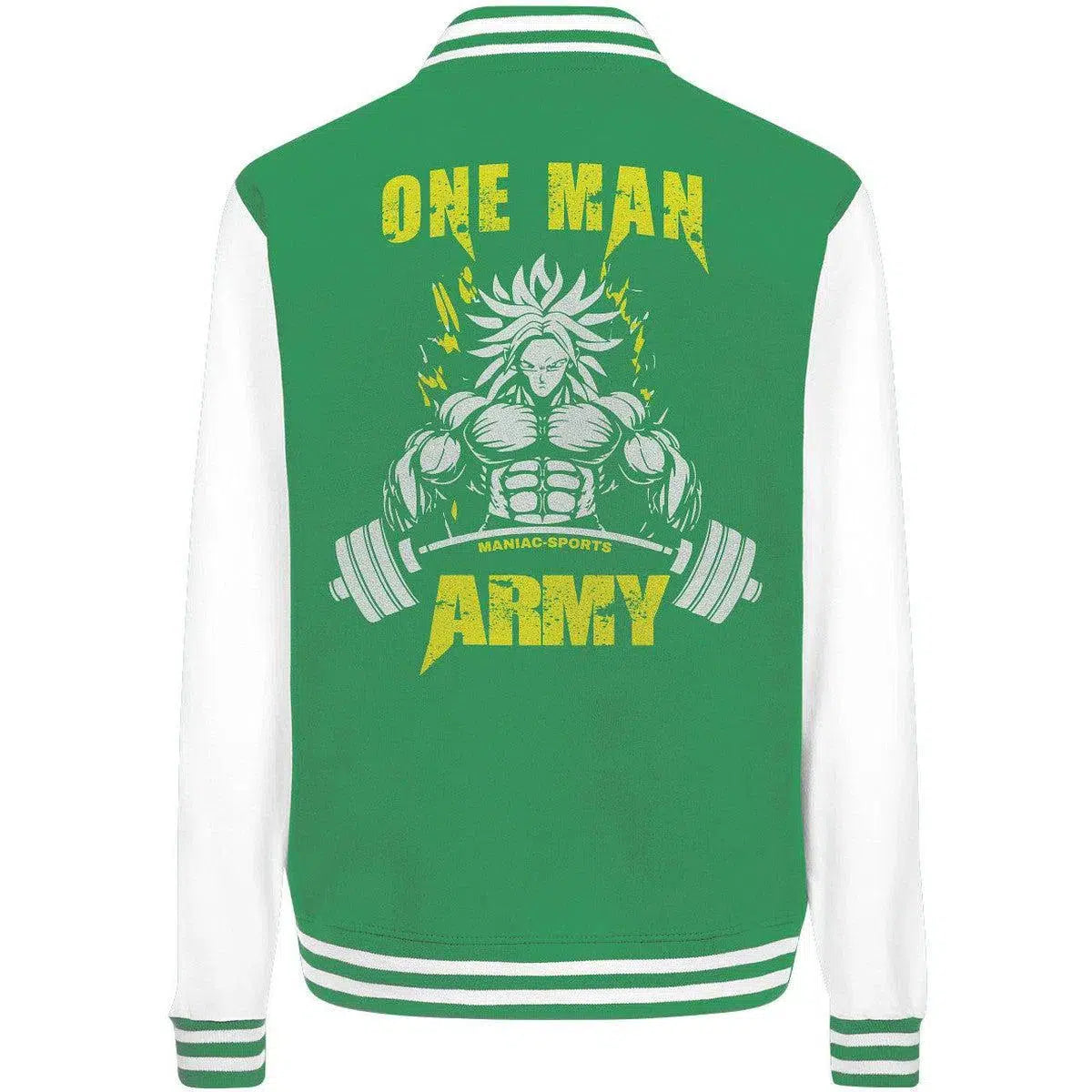One Man Army College Jacket-Jacken/ Zipper-maniac-sports-Green/White-XS-Maniac-Sports