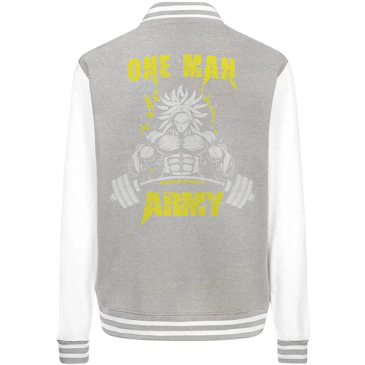 One Man Army College Jacket-Jacken/ Zipper-maniac-sports-Sport Grey/White-XS-Maniac-Sports