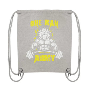 One Man Army Gym-Bag-Taschen-maniac-sports-Heather Grey-ca. 38x42-Maniac-Sports