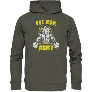 One Man Army Hoodie-Hoodies-maniac-sports-Khaki-XS-Maniac-Sports