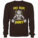 One Man Army Sweatshirt-Sweatshirts-maniac-sports-Hot Chocolate-S-Maniac-Sports