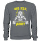 One Man Army Sweatshirt-Sweatshirts-maniac-sports-Steel Grey (Solid)-S-Maniac-Sports