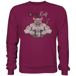 Only Rats Sweatshirt-Sweatshirts-Maniac-Sports-Burgundy-XS-Maniac-Sports
