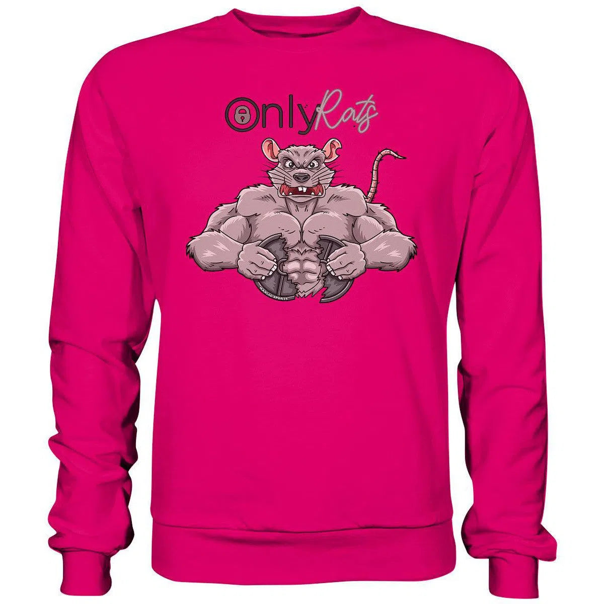 Only Rats Sweatshirt-Sweatshirts-Maniac-Sports-Hot Pink-XS-Maniac-Sports