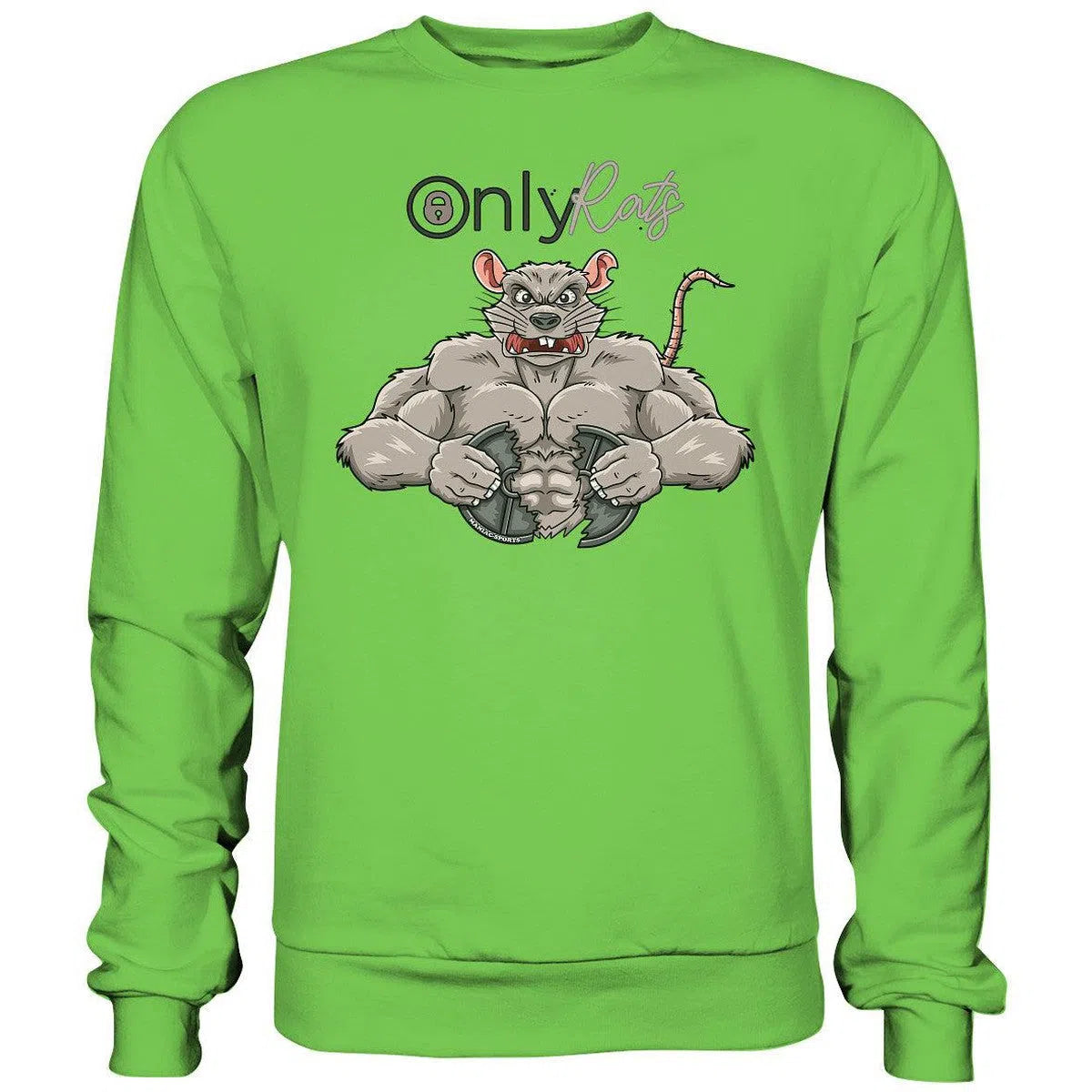 Only Rats Sweatshirt-Sweatshirts-Maniac-Sports-Lime Green-XS-Maniac-Sports