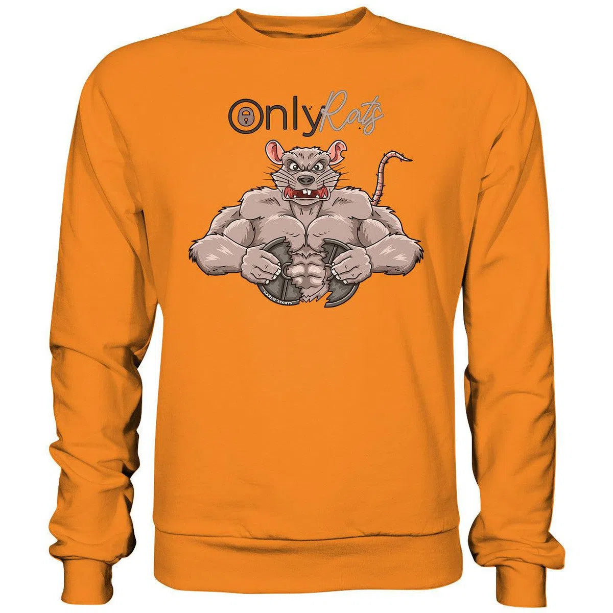 Only Rats Sweatshirt-Sweatshirts-Maniac-Sports-Orange Crush-XS-Maniac-Sports