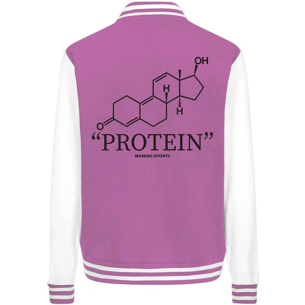 "PROTEIN" College Jacket-Jacken/ Zipper-maniac-sports-Bubblegum/White-XS-Maniac-Sports