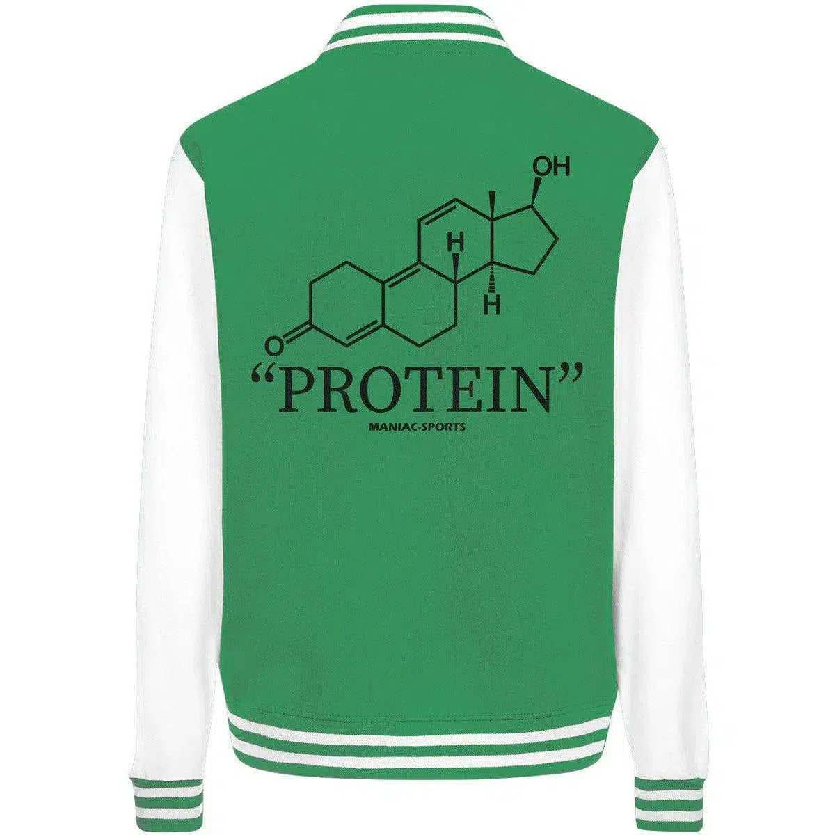 "PROTEIN" College Jacket-Jacken/ Zipper-maniac-sports-Green/White-XS-Maniac-Sports
