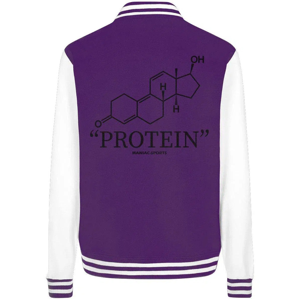 "PROTEIN" College Jacket-Jacken/ Zipper-maniac-sports-Purple/White-XS-Maniac-Sports