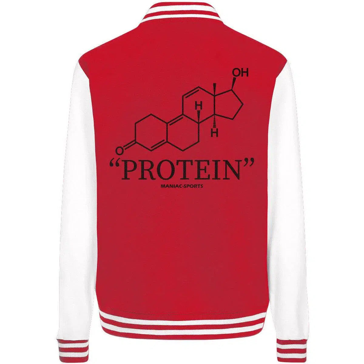 "PROTEIN" College Jacket-Jacken/ Zipper-maniac-sports-Red/White-XS-Maniac-Sports