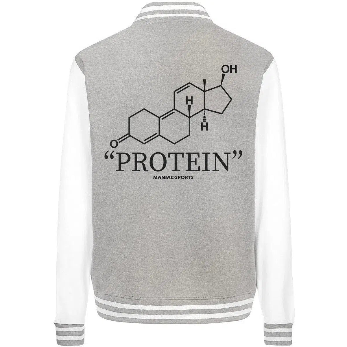 "PROTEIN" College Jacket-Jacken/ Zipper-maniac-sports-Sport Grey/White-XS-Maniac-Sports