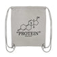 "PROTEIN" Gym-Bag-Taschen-maniac-sports-Heather Grey-ca. 38x42-Maniac-Sports
