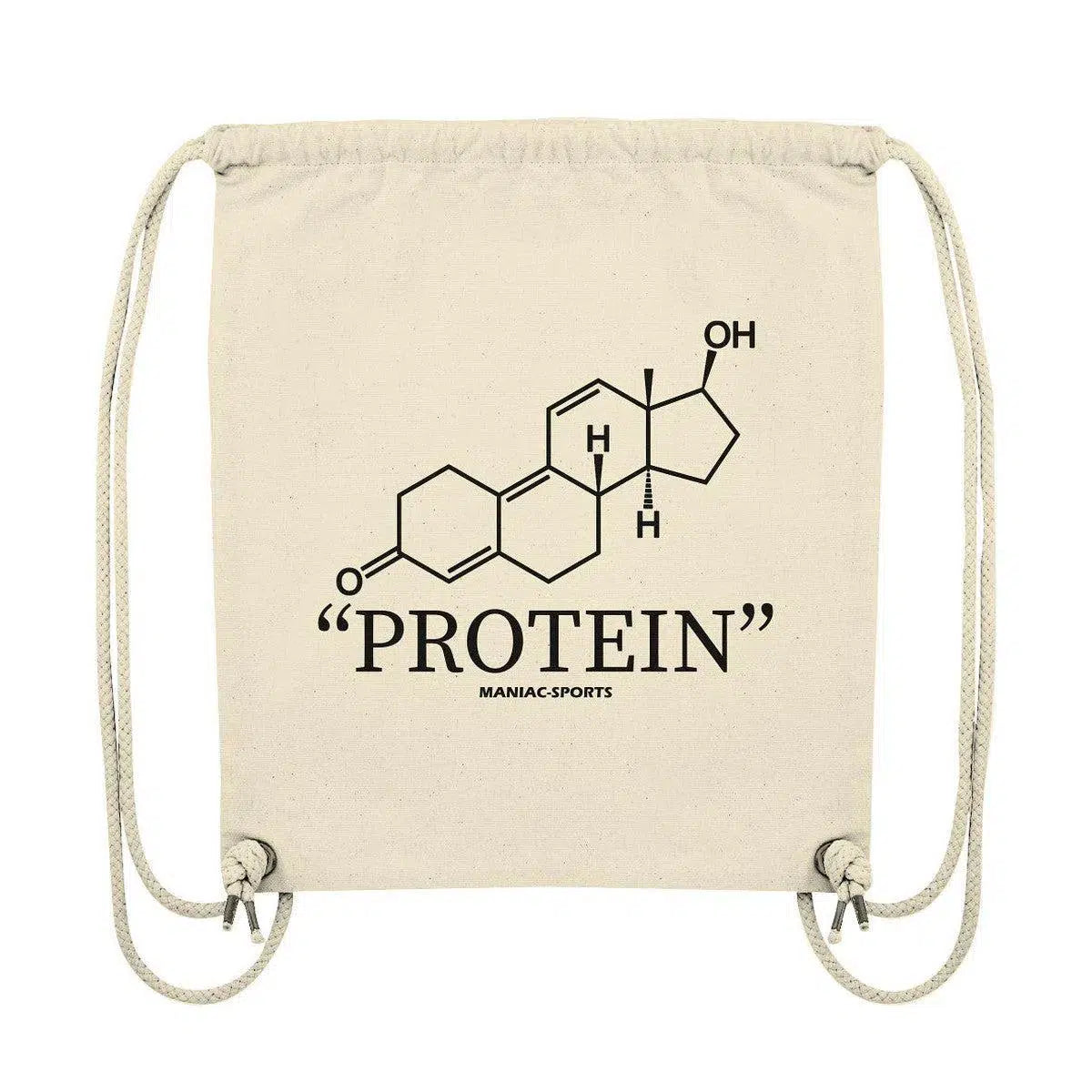 "PROTEIN" Gym-Bag-Taschen-maniac-sports-Natural-ca. 38x42-Maniac-Sports