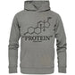 "PROTEIN" Hoodie-Hoodies-maniac-sports-Mid Heather Grey-XS-Maniac-Sports