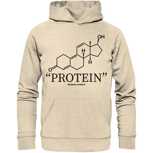"PROTEIN" Hoodie-Hoodies-maniac-sports-Natural Raw-XS-Maniac-Sports