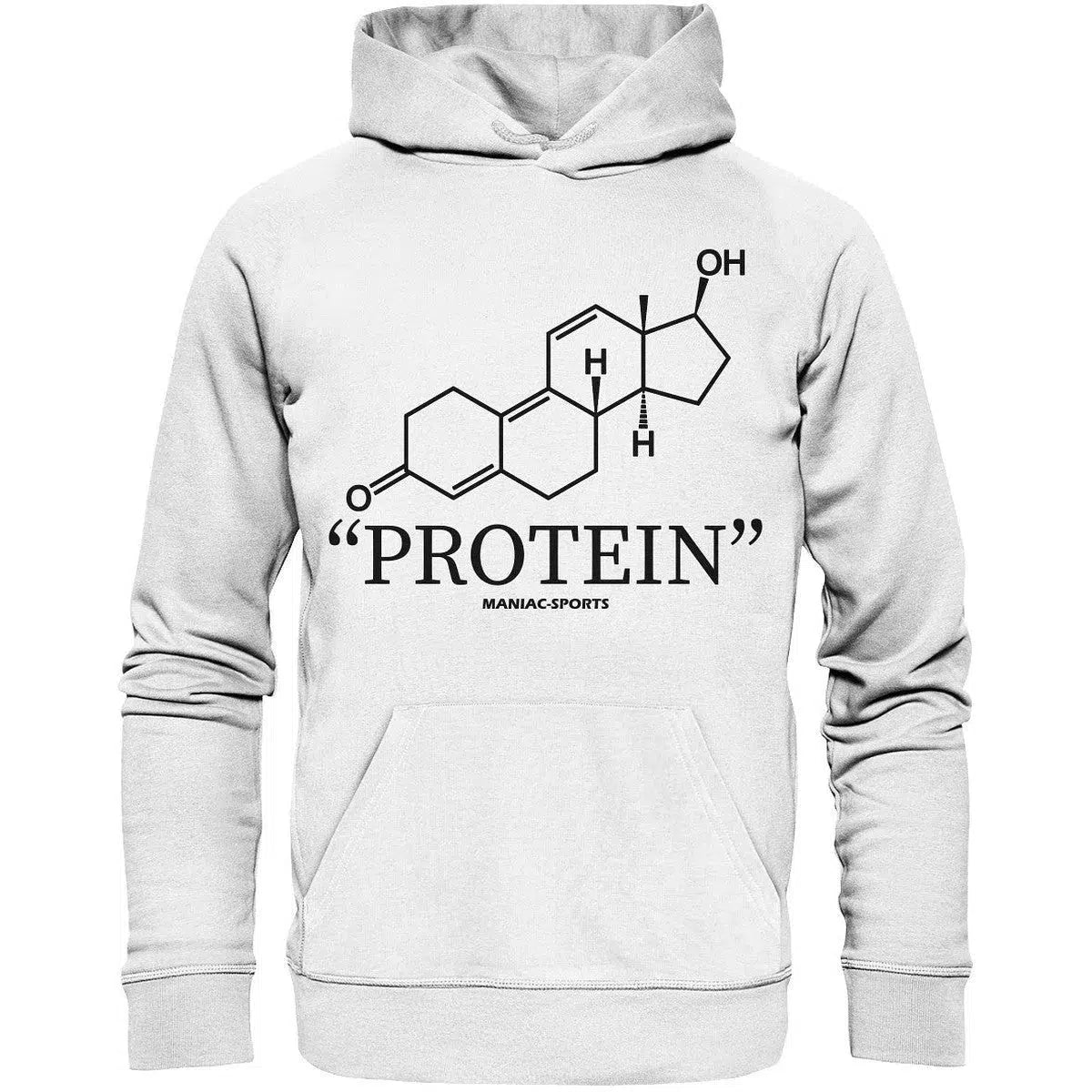 "PROTEIN" Hoodie-Hoodies-maniac-sports-White-XS-Maniac-Sports