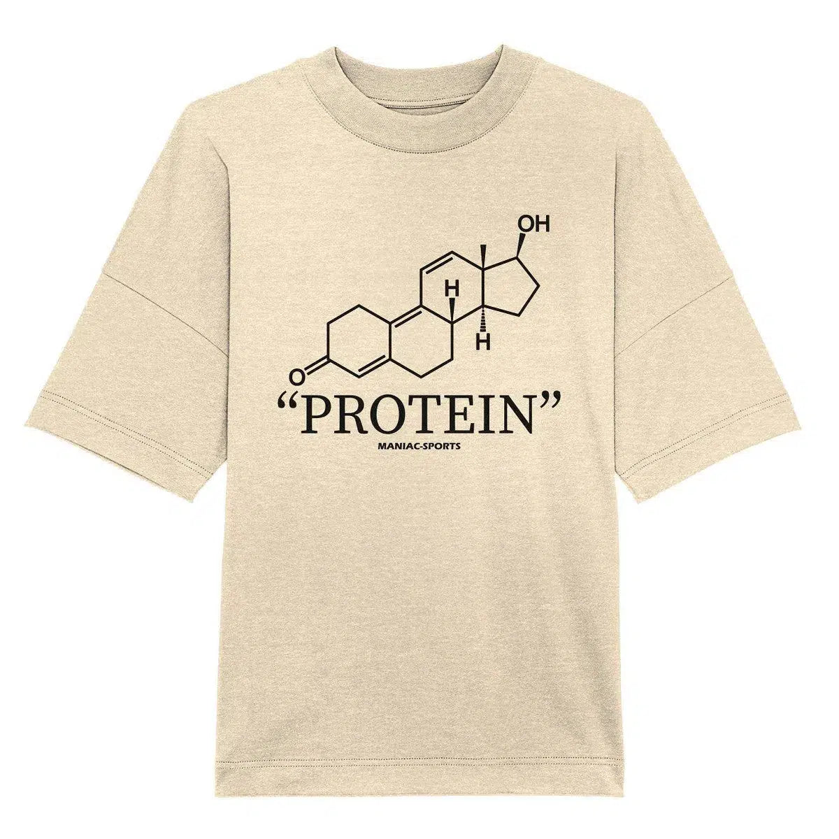 "PROTEIN" Oversize Shirt-Unisex-Shirts-maniac-sports-Natural Raw-XS-Maniac-Sports