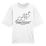 "PROTEIN" Oversize Shirt-Unisex-Shirts-maniac-sports-White-XS-Maniac-Sports