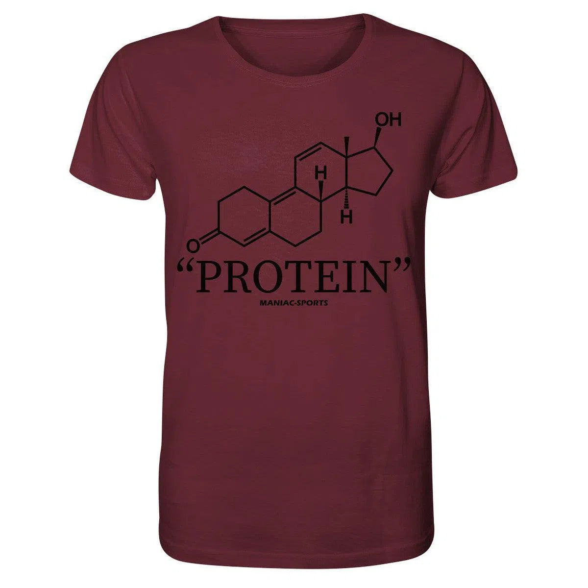 "PROTEIN" Shirt-Unisex-Shirts-maniac-sports-Burgundy-XS-Maniac-Sports
