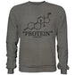 "PROTEIN" Sweatshirt-Sweatshirts-maniac-sports-Charcoal (Heather)-S-Maniac-Sports