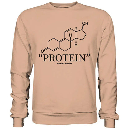 "PROTEIN" Sweatshirt-Sweatshirts-maniac-sports-Nude-S-Maniac-Sports