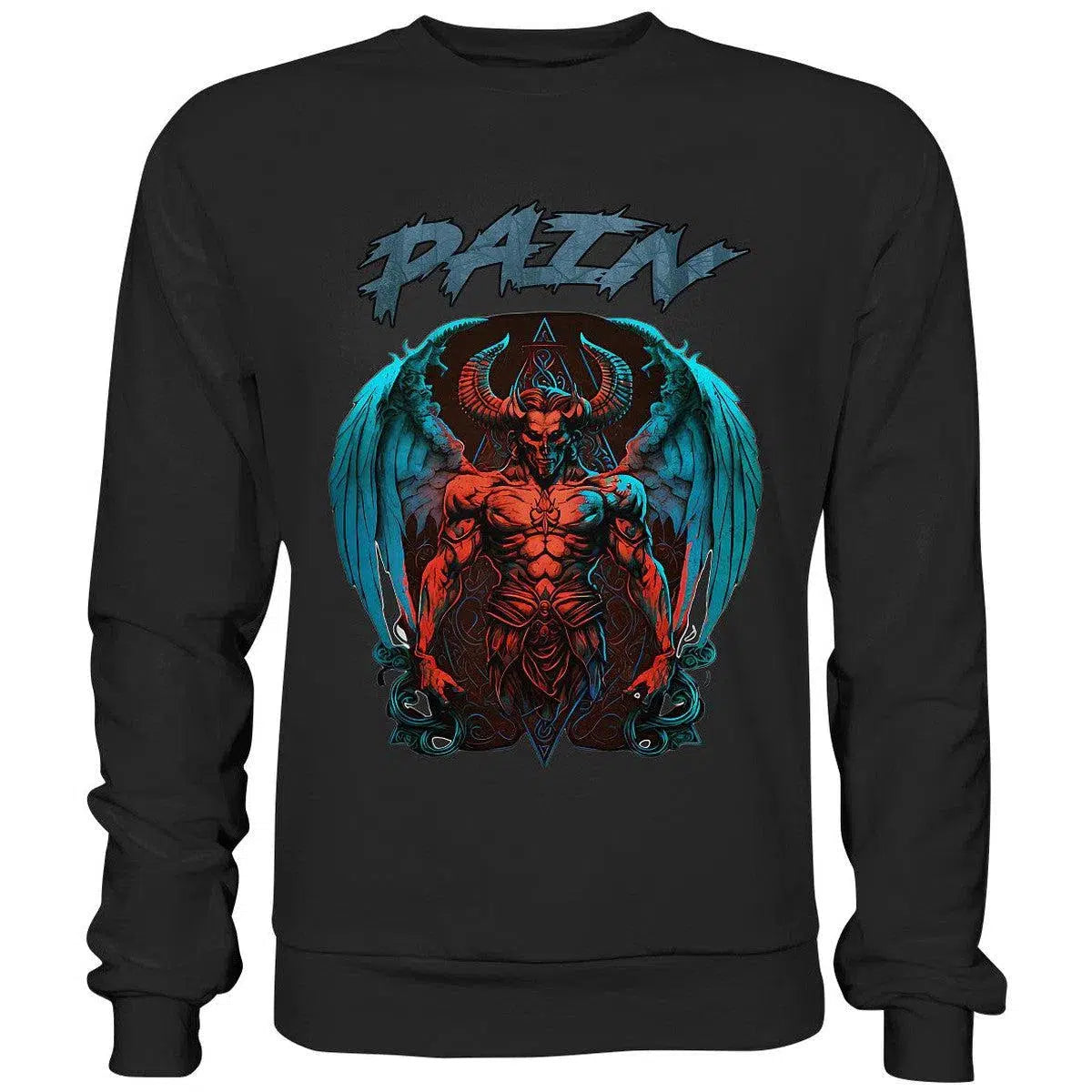 Pain Sweatshirt-Sweatshirts-maniac-sports-Jet Black-S-Maniac-Sports