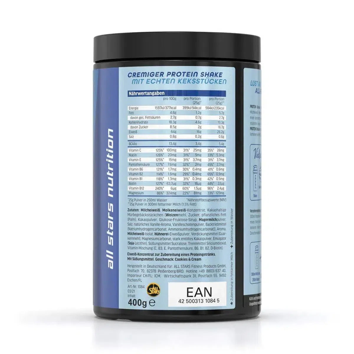 Protein Deluxe 400g Dose-Whey Isolat-All Stars-Cookies & Cream-Maniac-Sports