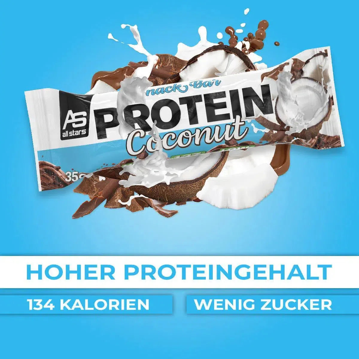 Protein Snack Bar 18 Riegel-Proteinriegel-All Stars-Cocos-Maniac-Sports