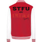 STFU and Lift heavy College Jacket-Jacken/ Zipper-Maniac-Sports-Red/White-XS-Maniac-Sports