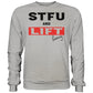STFU and Lift heavy Sweatshirt-Sweatshirts-Maniac-Sports-Heather Grey-XS-Maniac-Sports
