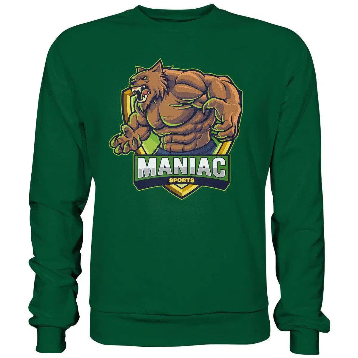 Sweatshirt-Sweatshirts-maniac-sports-Bottle Green-S-Maniac-Sports