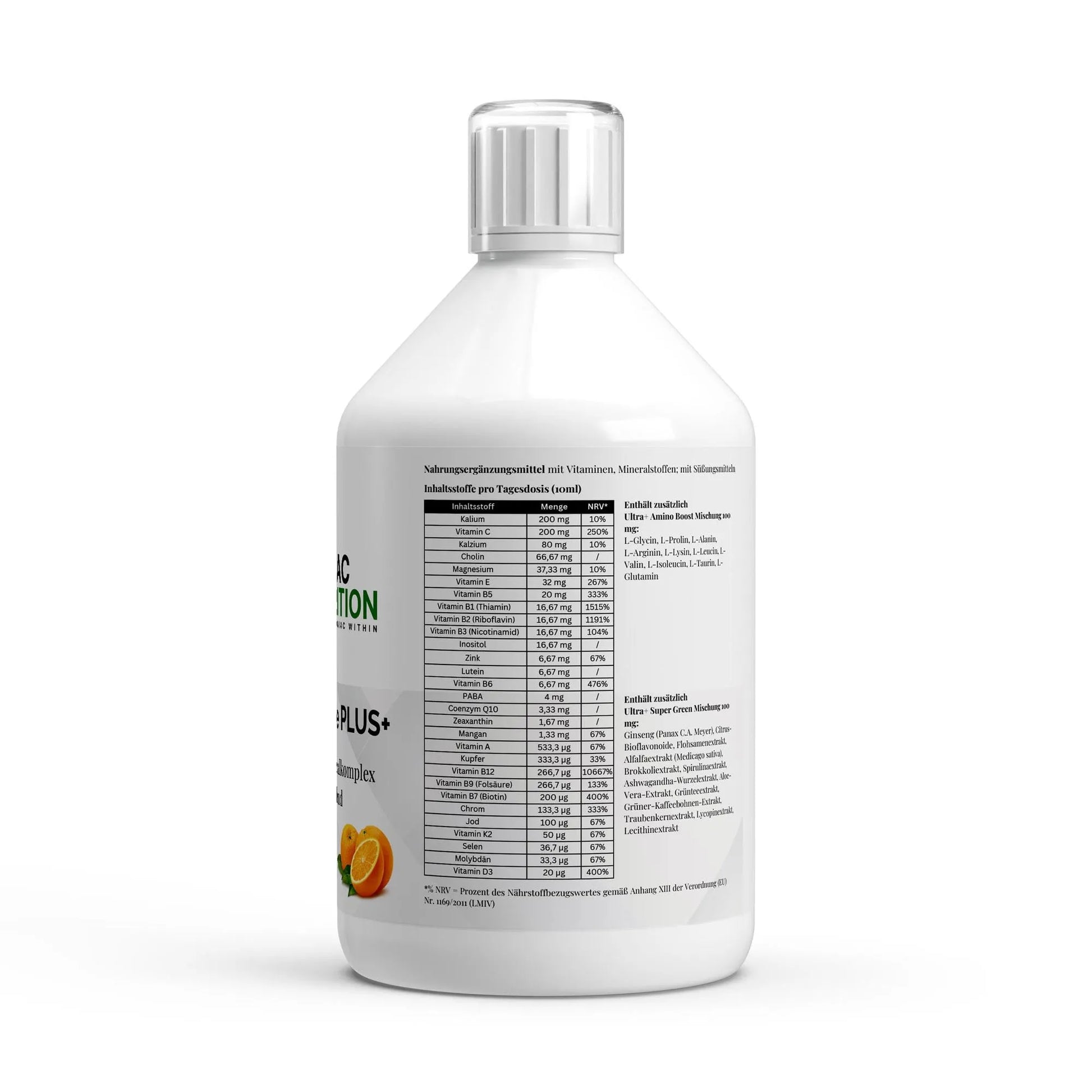 Vita Complete PLUS+ 50 Shots Fresh Orange 500ml-Mineralstoffe-Maniac Nutrition-Maniac-Sports