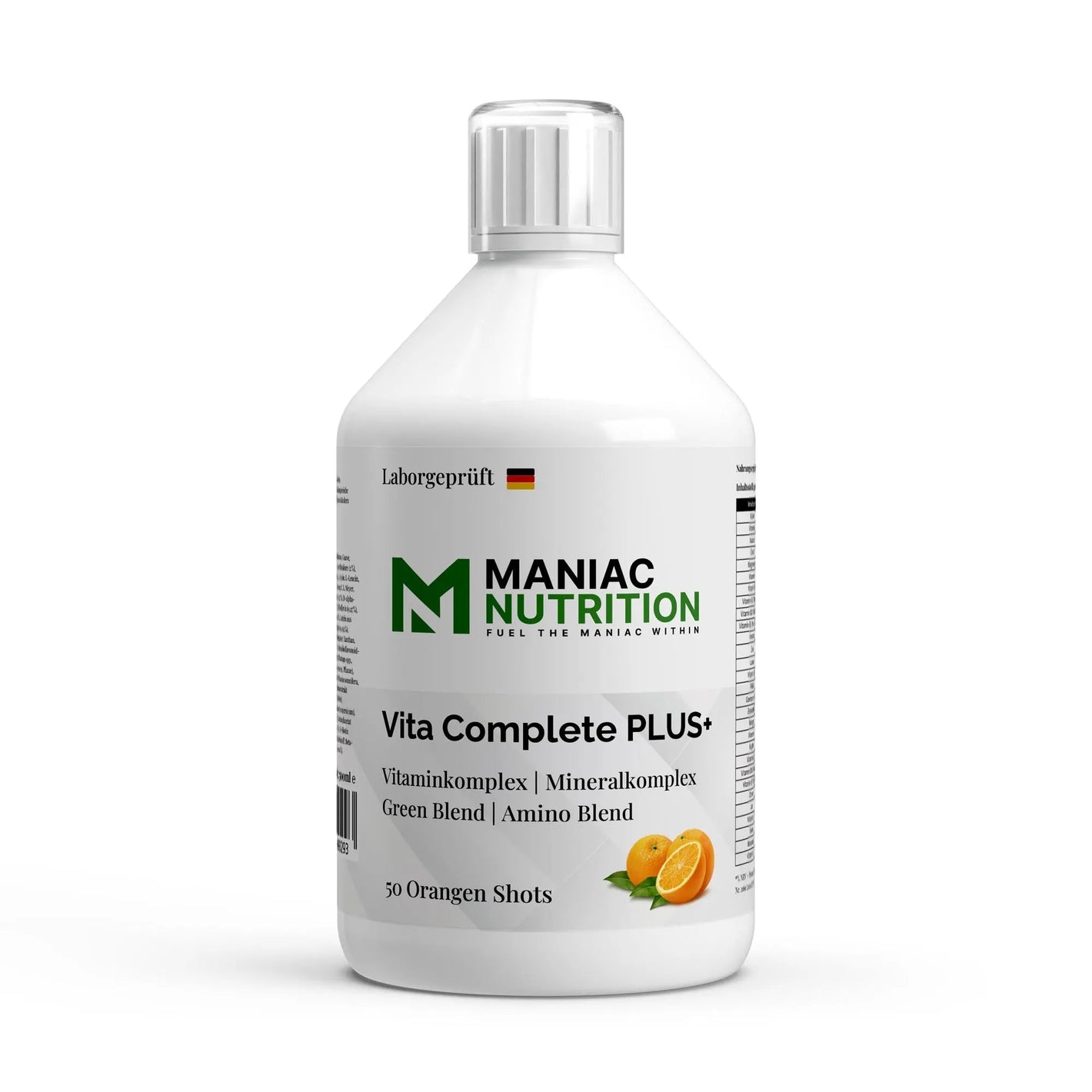 Vita Complete PLUS+ 50 Shots Fresh Orange 500ml-Mineralstoffe-Maniac Nutrition-Maniac-Sports