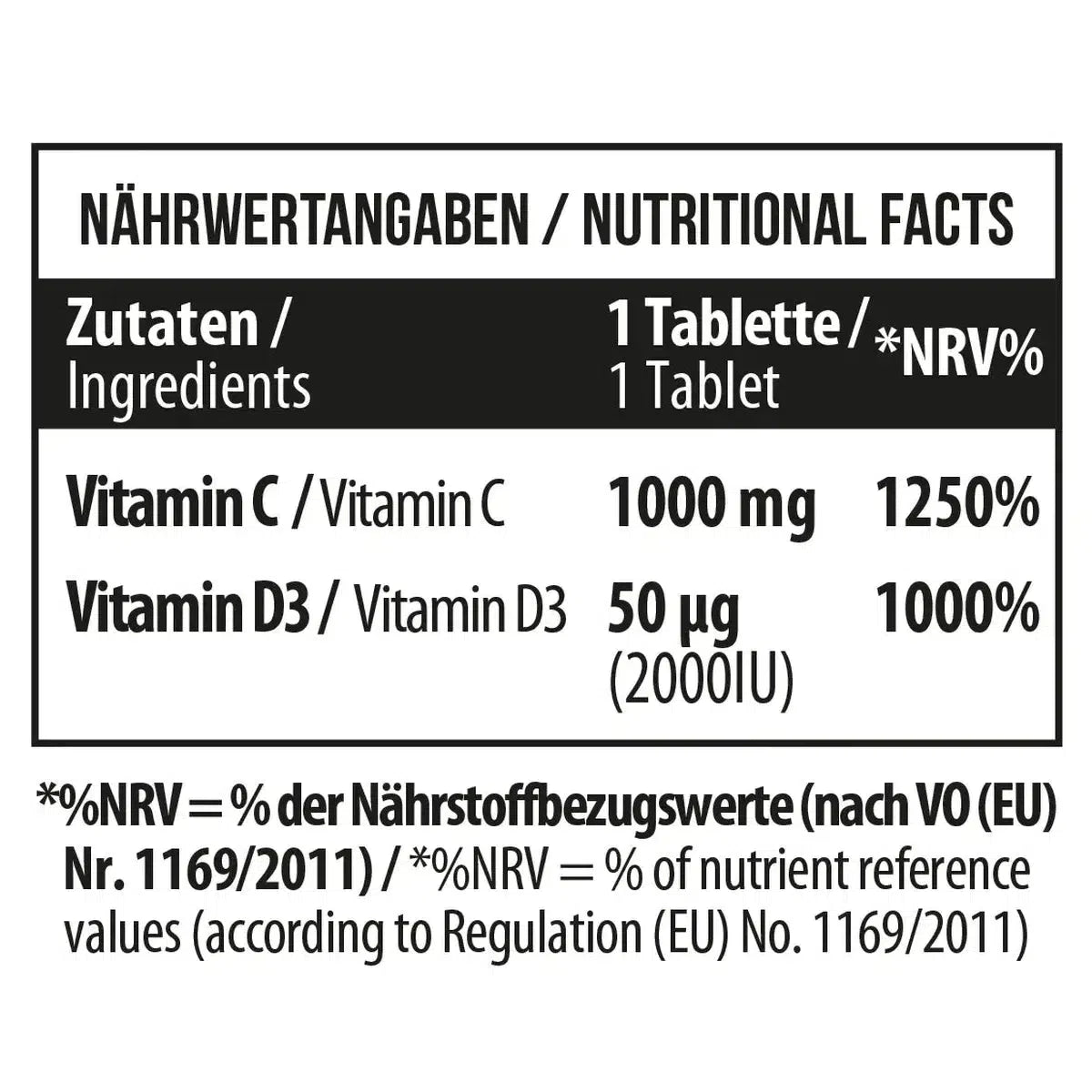 Vitamin C 1000 + D3 100 Tabl.-Vitamin C-MST-Maniac-Sports
