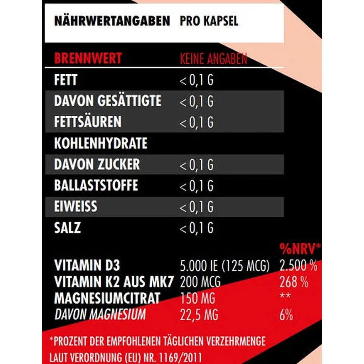 Vitamin D3 + K2 90 Kapseln-Vitamin D3-Big Zone-Maniac-Sports