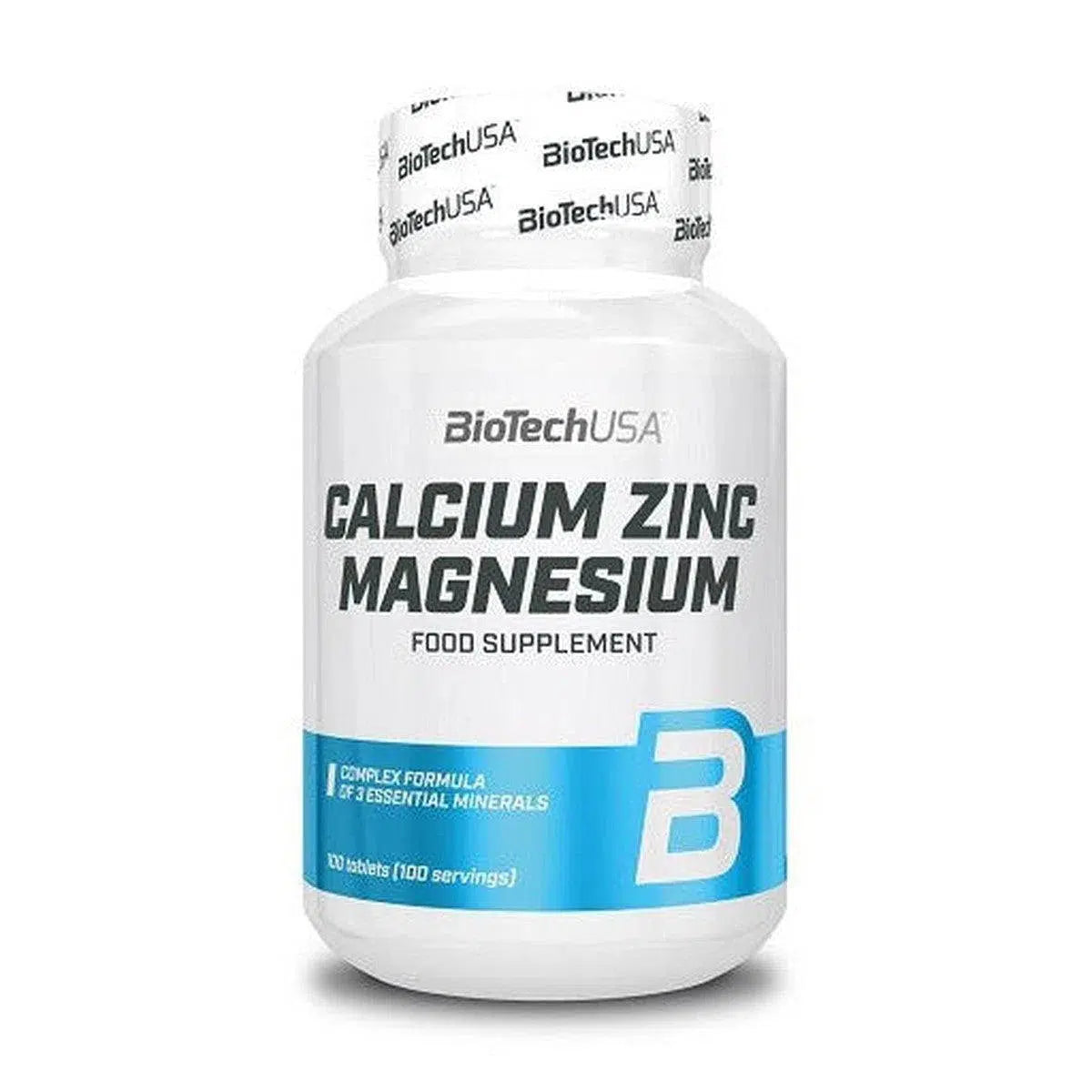 BioTech USA-Calcium Zinc Magnesium 100 Tabl.-Mineralstoffe-Maniac-Sports