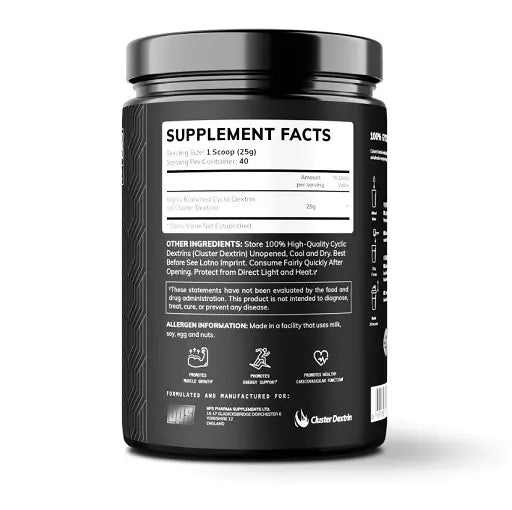 Glyco Carbs Rapid 100% Cluster Dextrin 1000g-Cluster Dextrin-BPS-Pharma-Maniac-Sports