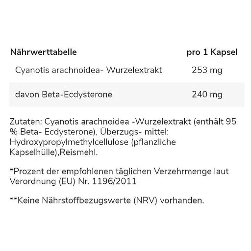 Ecdysterone 60 Kapseln-Mineralstoffe-GN Labaratories-Maniac-Sports