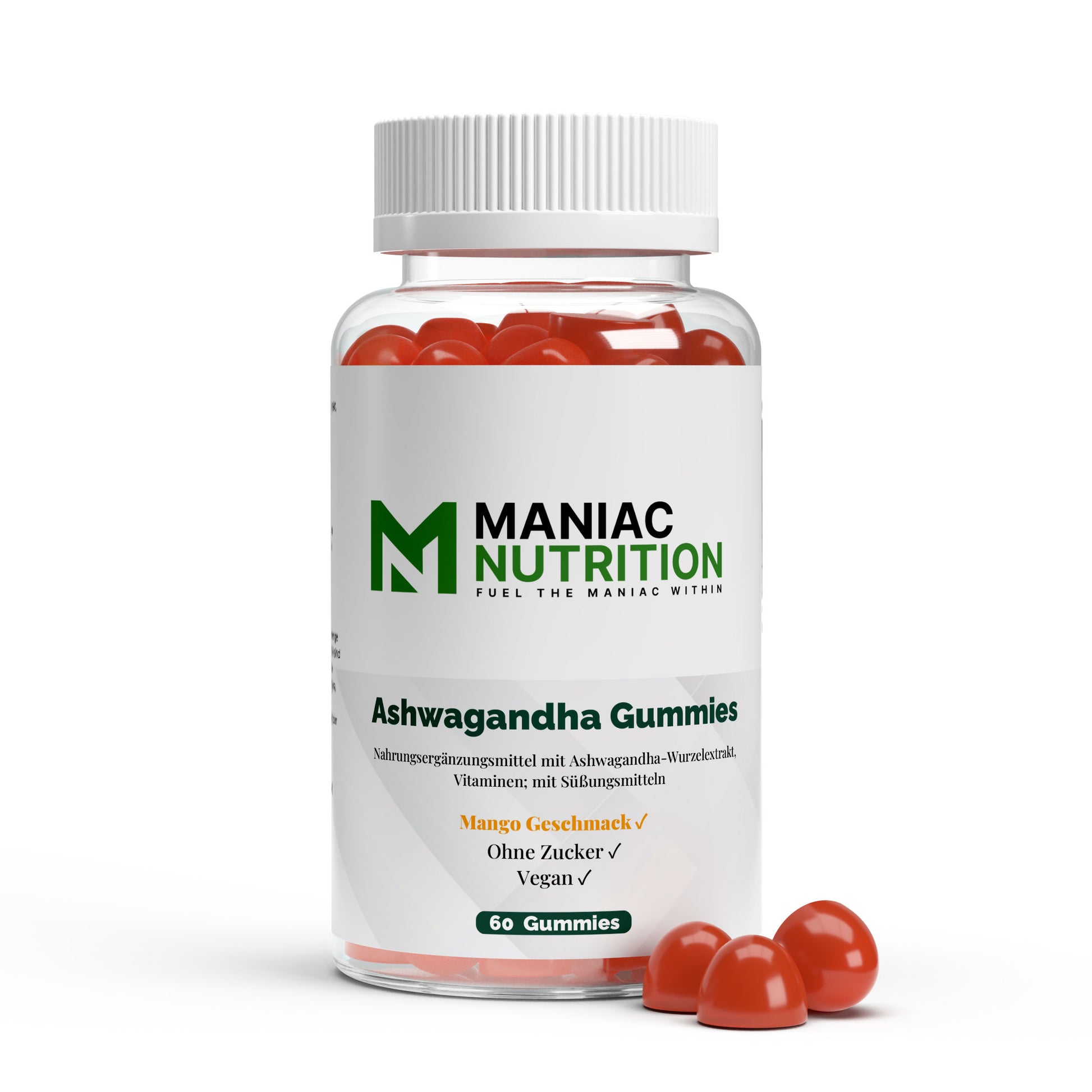 Ashwagandha + Vitamin B6 Gummies 60 Stk.-Ashwagandha-Maniac-Sports.de