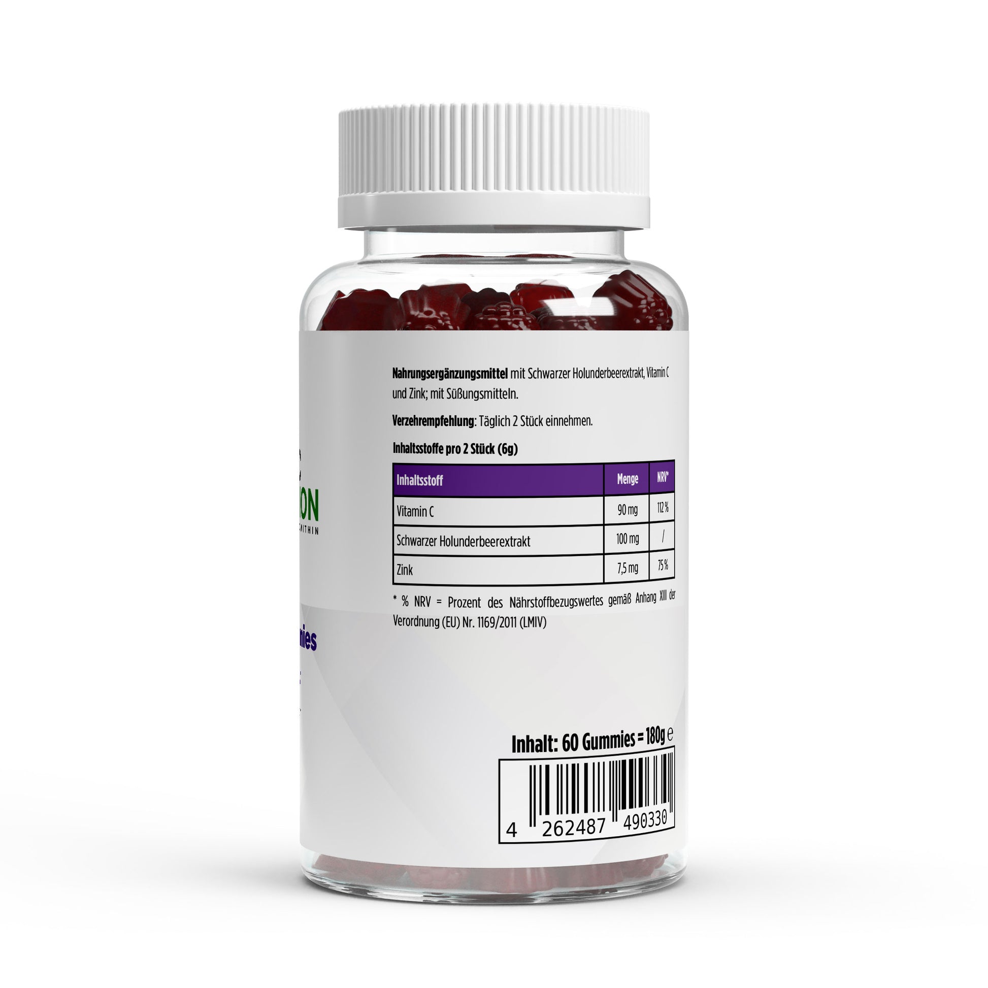 Elderberry + Vitamin C + Zink Gummies 60 Stk.-Multivitamin-Maniac-Sports.de