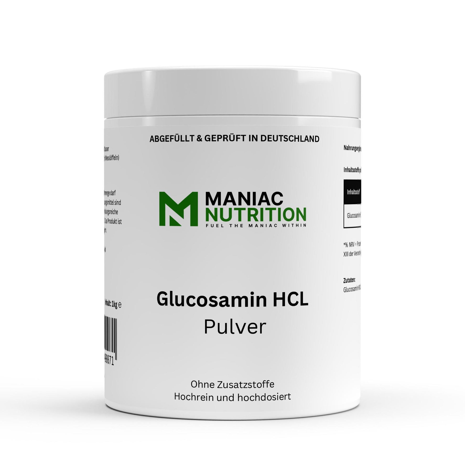 Glucosamin Pulver 1000g-Mineralstoffe-Maniac-Sports.de