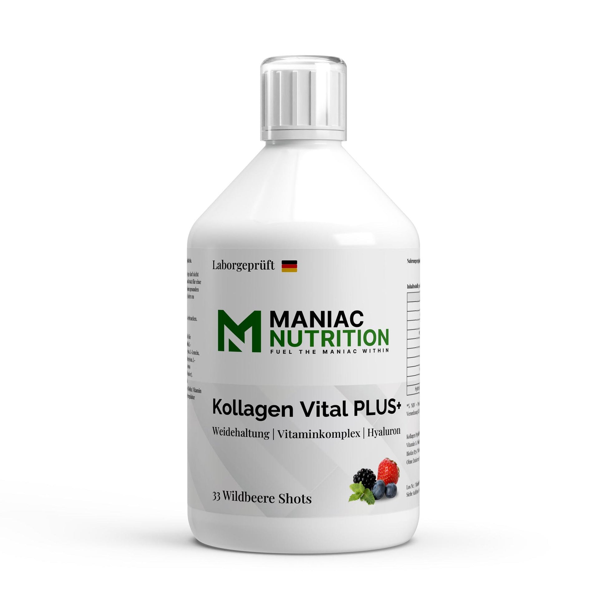 Kollagen Vital PLUS+ Shots Wild Berry 500ml-Collagen-Maniac-Sports.de